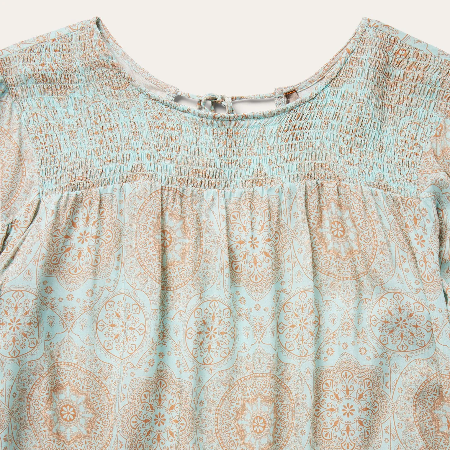 Mandala Print Peasant Blouse -STETSON