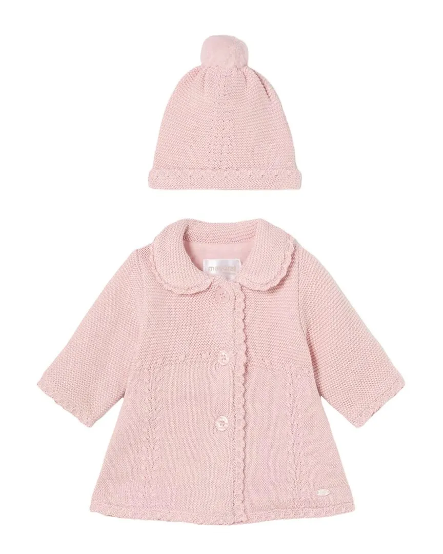 Mayoral Collared Peacoat Beanie