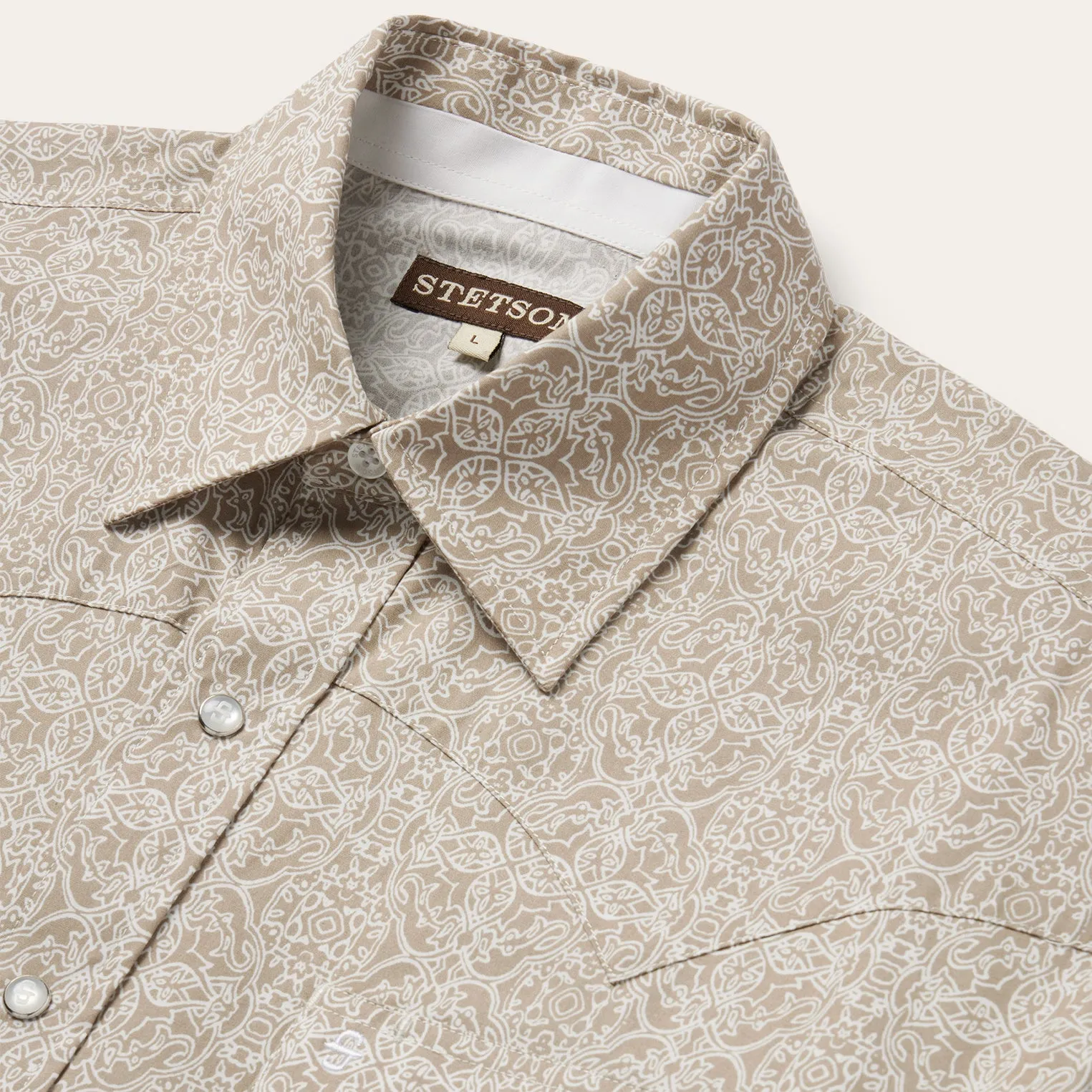 Medallion Print Western Shirt -STETSON