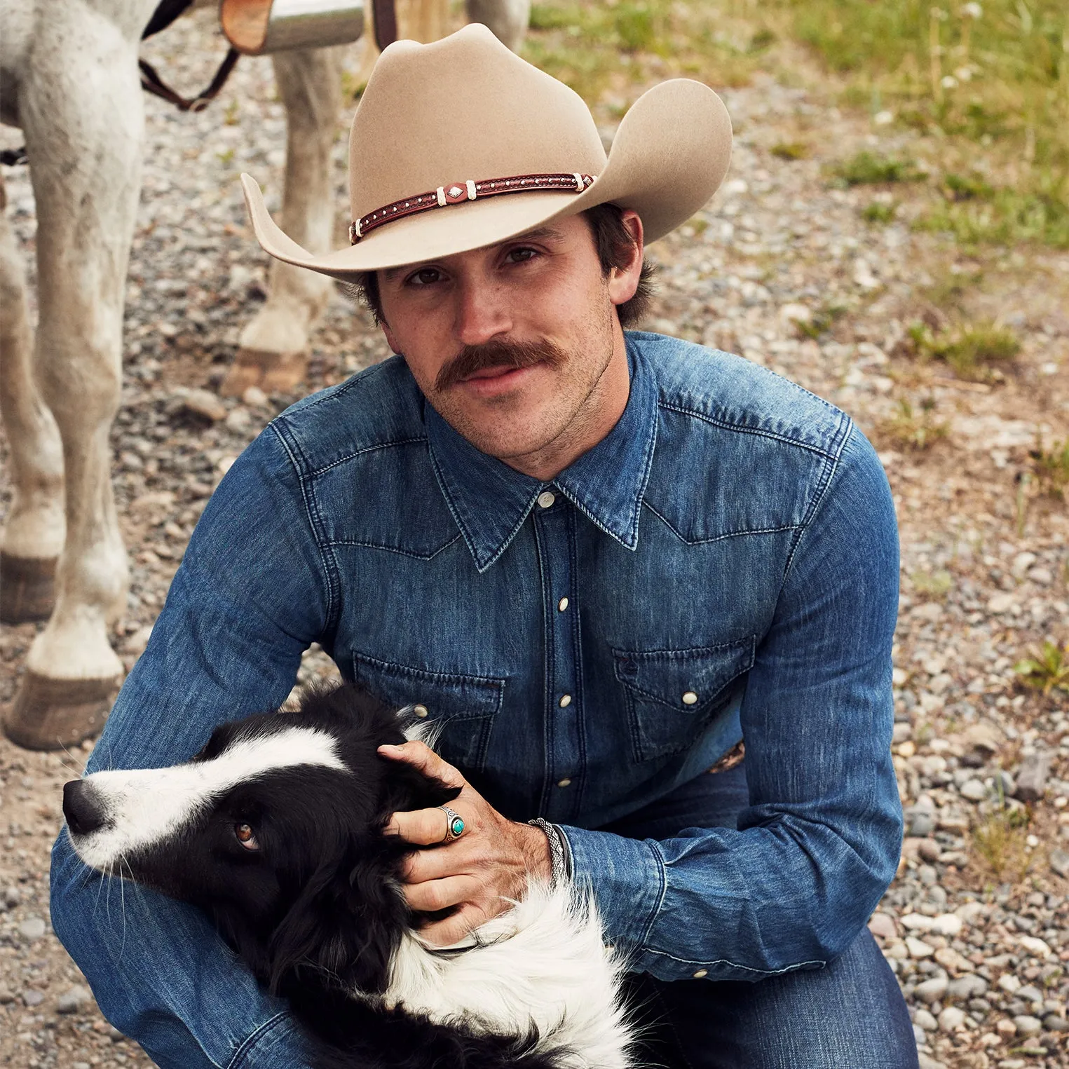 Medium Blue Denim Shirt -STETSON