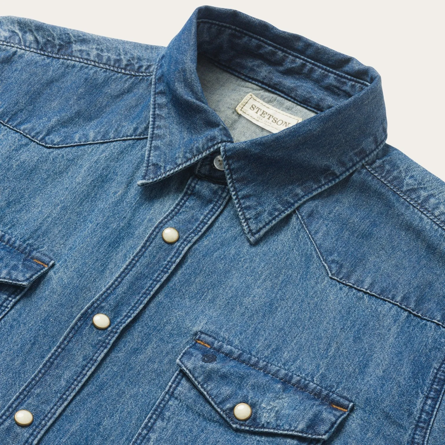 Medium Blue Denim Shirt -STETSON