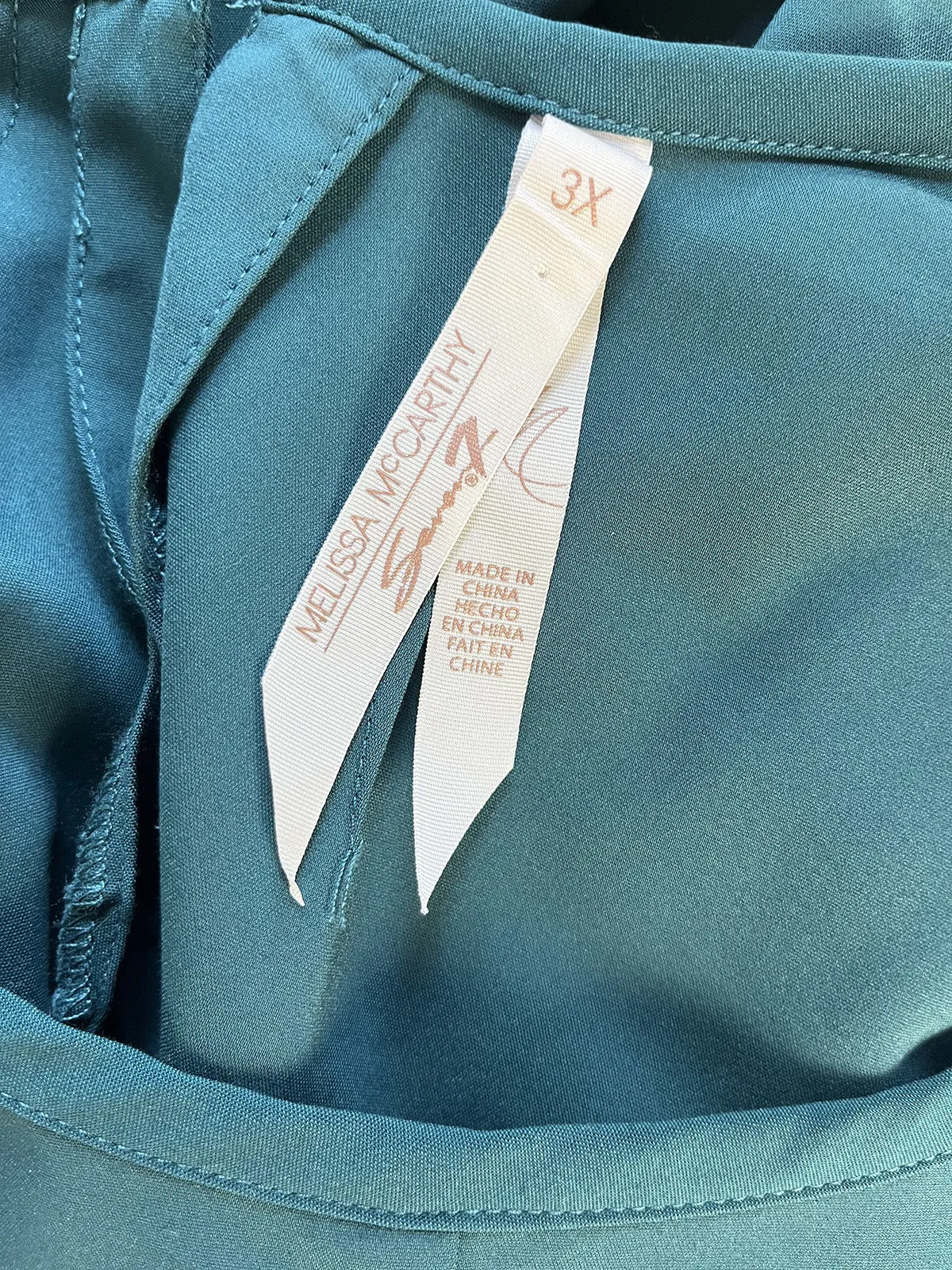 Melissa McCarthy 77 Size 3X (24) Teal Shirt