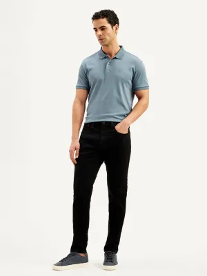 Men's 512 Black Slim Tapered Fit Mid Rise Jeans LEVI'S