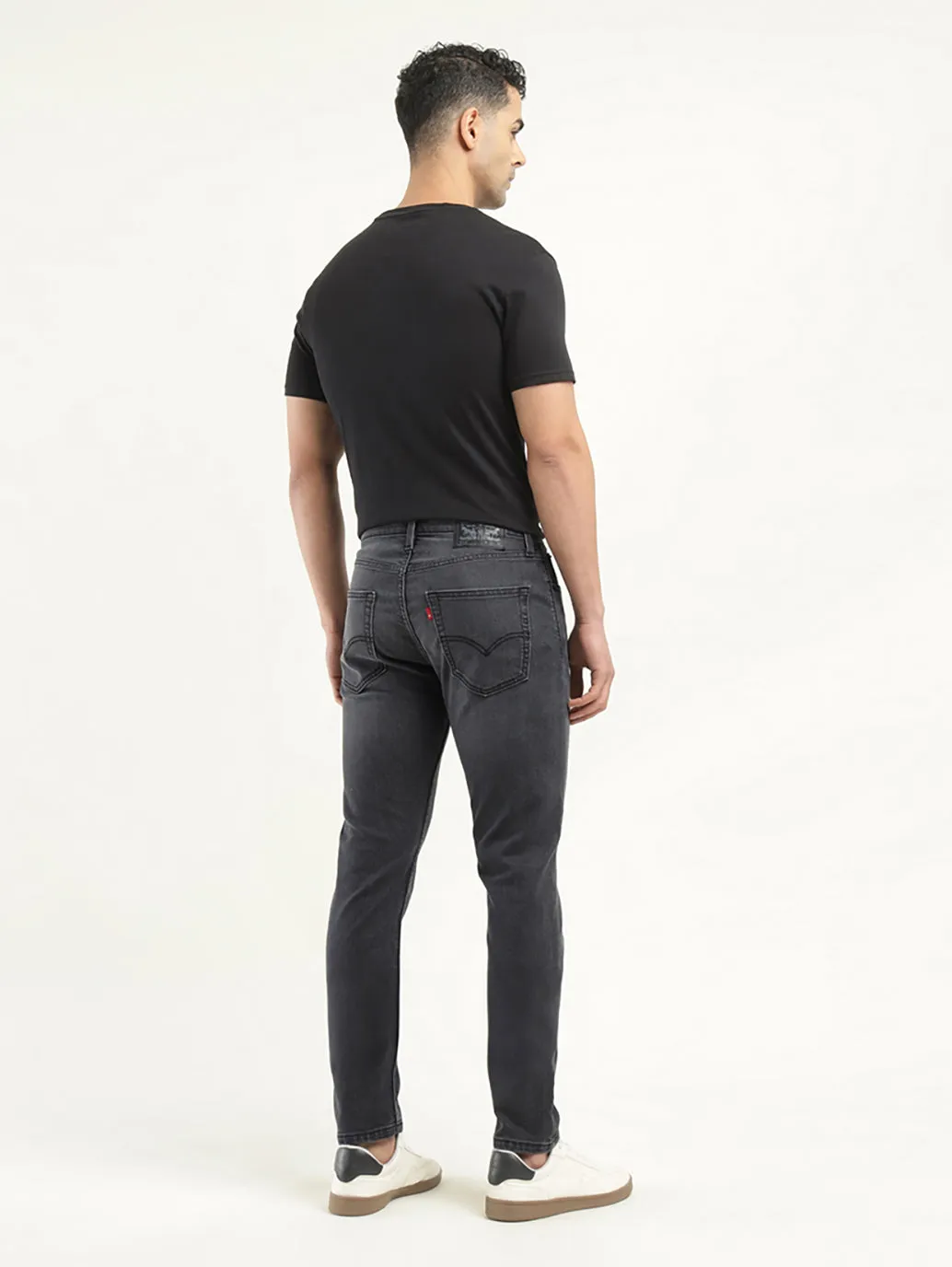 Men's 512 Black Slim Tapered Fit Mid Rise Jeans LEVI'S