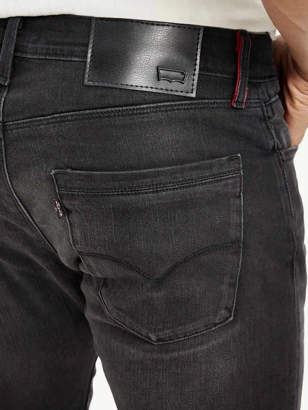 Men's 512 Black Slim Tapered Fit Mid Rise Jeans LEVI'S