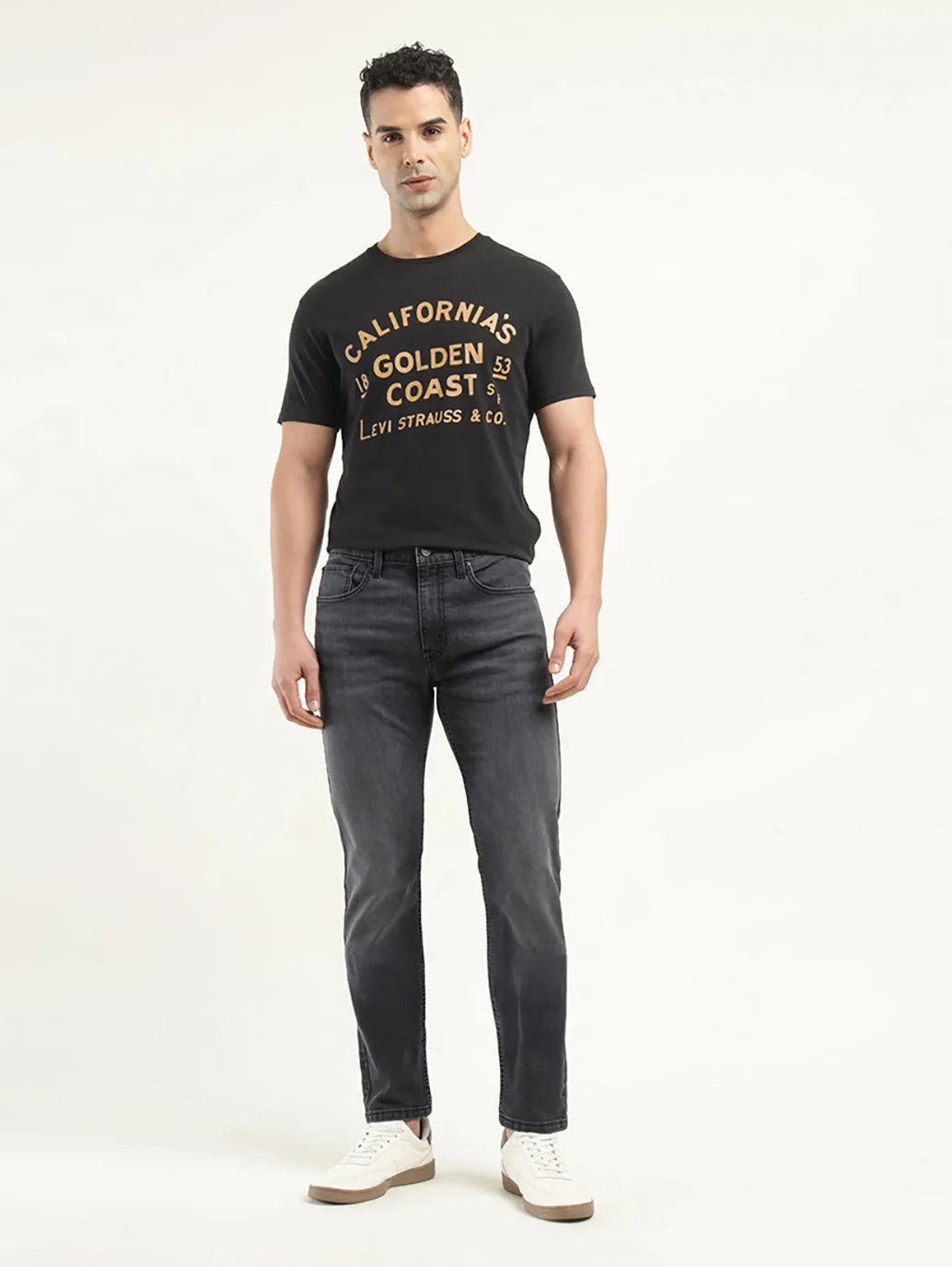 Men's 512 Black Slim Tapered Fit Mid Rise Jeans LEVI'S