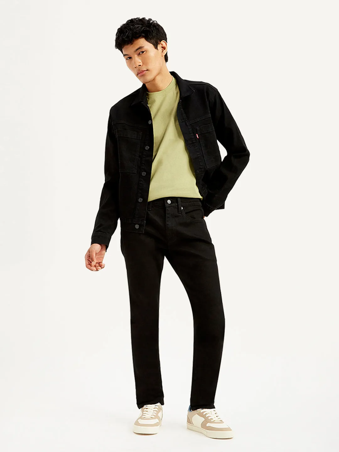 Men's 512 Black Slim Tapered Fit Mid Rise Jeans LEVI'S