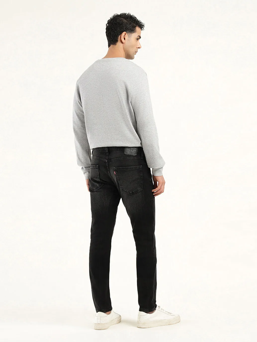 Men's 512 Black Slim Tapered Fit Mid Rise Jeans LEVI'S