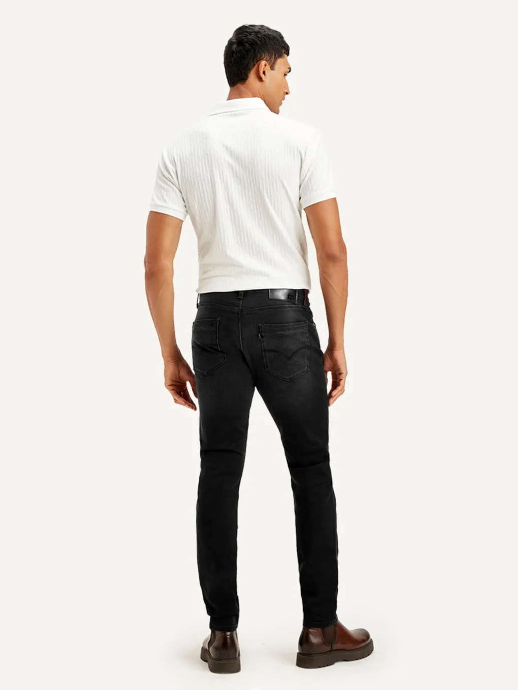 Men's 512 Black Slim Tapered Fit Mid Rise Jeans LEVI'S
