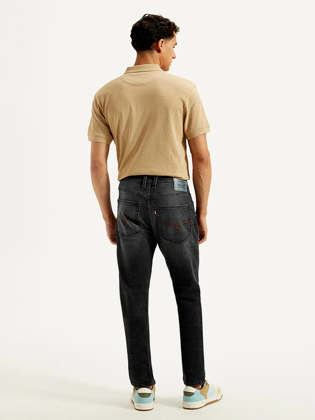 Men's 512 Black Slim Tapered Fit Mid Rise Jeans LEVI'S