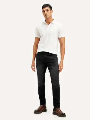 Men's 512 Black Slim Tapered Fit Mid Rise Jeans LEVI'S
