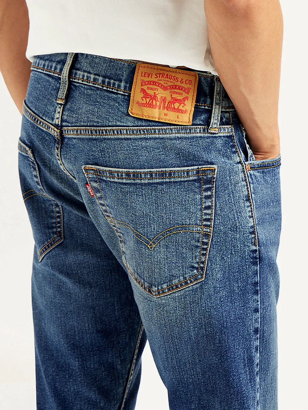Men's 512 Blue Slim Tapered Fit Mid Rise Jeans LEVI'S