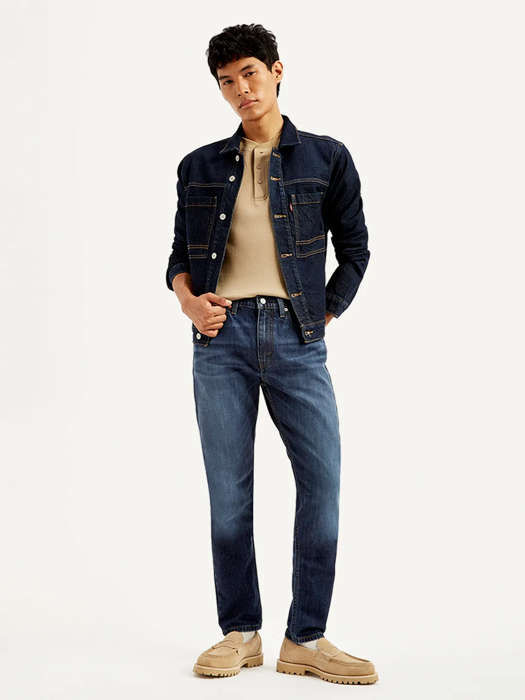 Men's 512 Blue Slim Tapered Fit Mid Rise Jeans LEVI'S