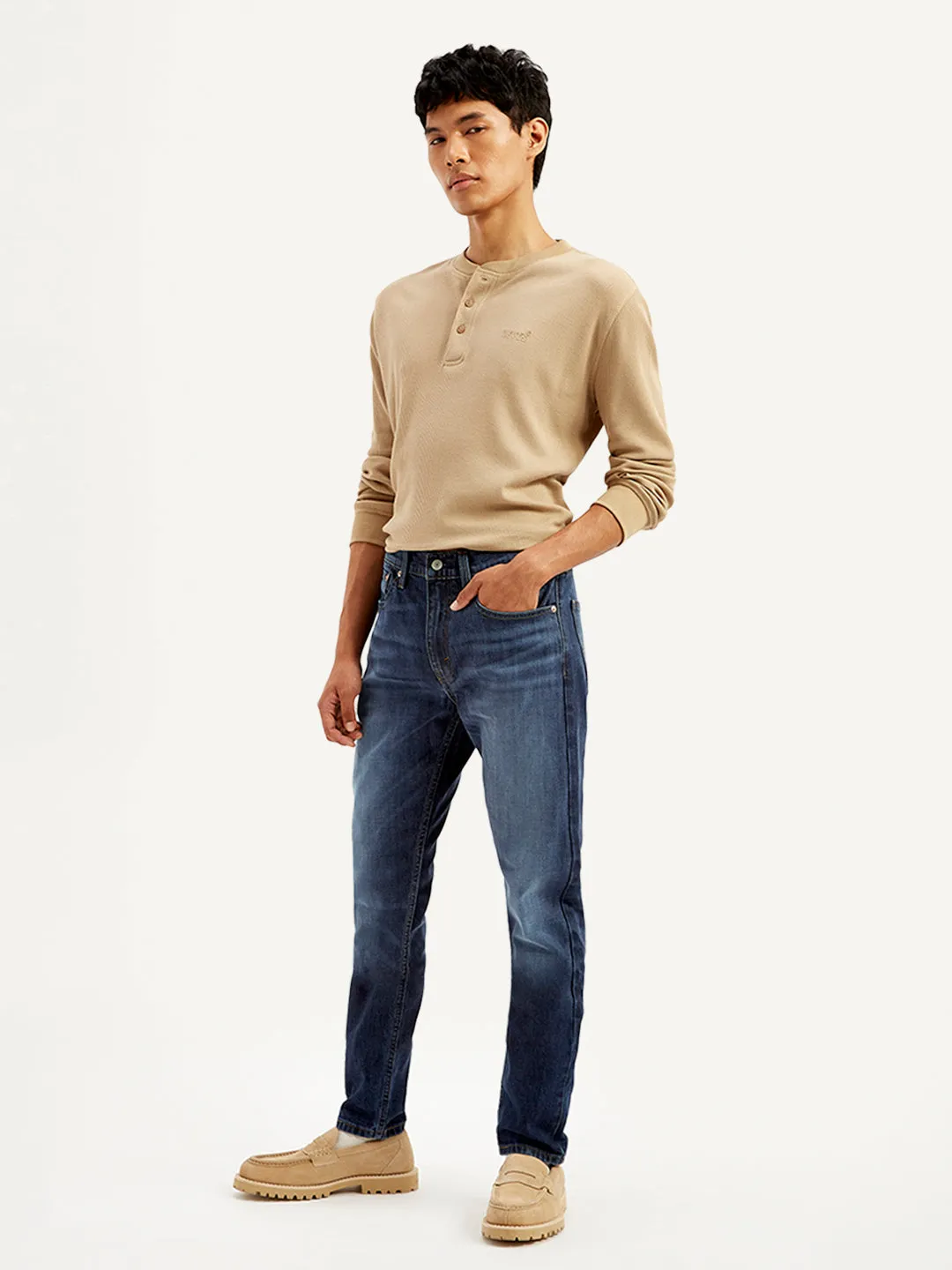 Men's 512 Blue Slim Tapered Fit Mid Rise Jeans LEVI'S