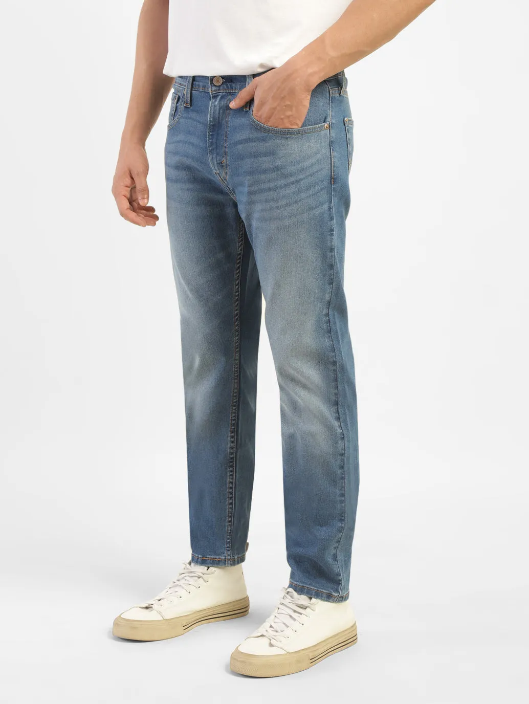 Men's 512 Blue Slim Tapered Fit Mid Rise Jeans LEVI'S