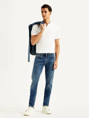 Men's 512 Blue Slim Tapered Fit Mid Rise Jeans LEVI'S