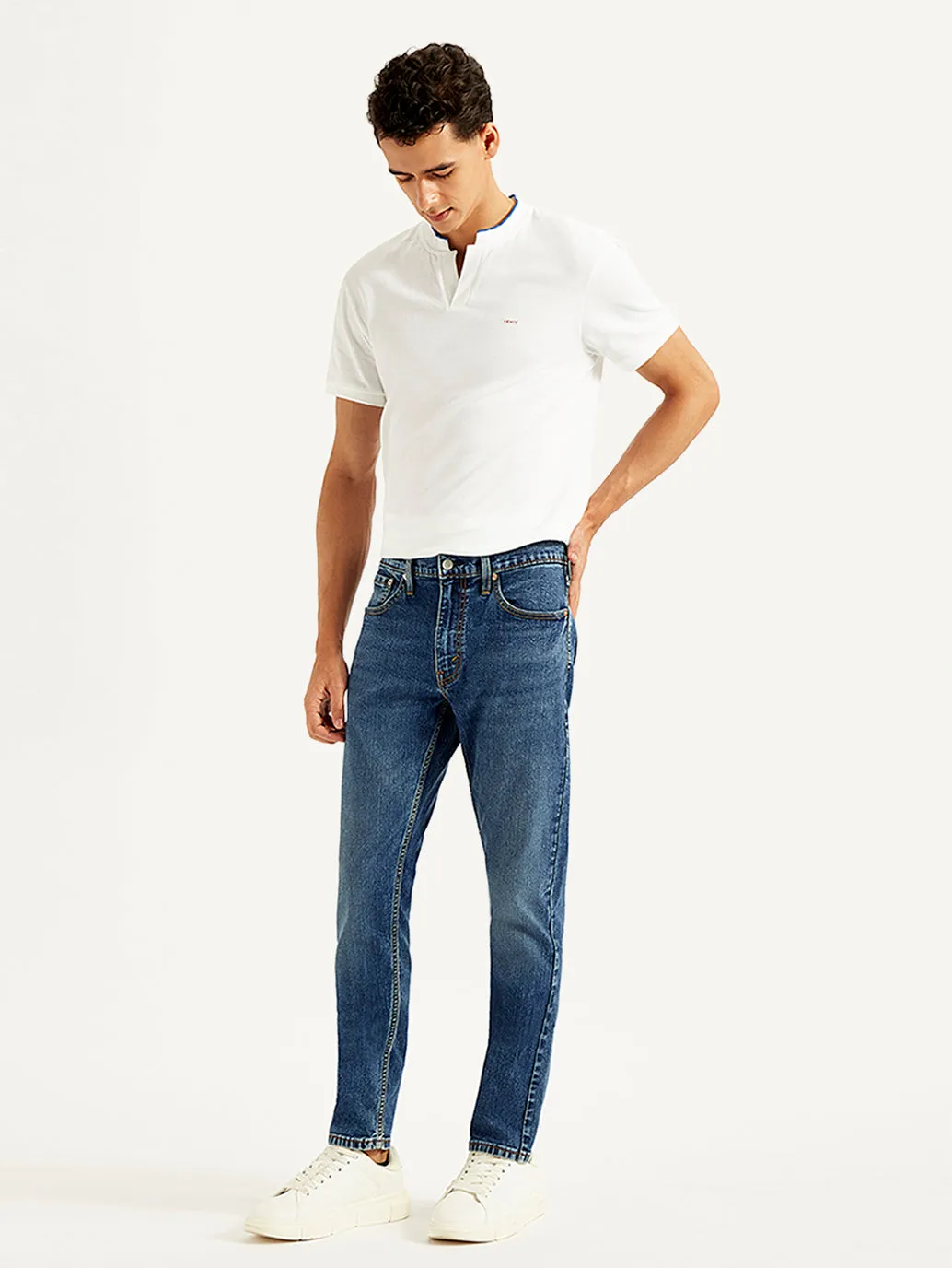Men's 512 Blue Slim Tapered Fit Mid Rise Jeans LEVI'S