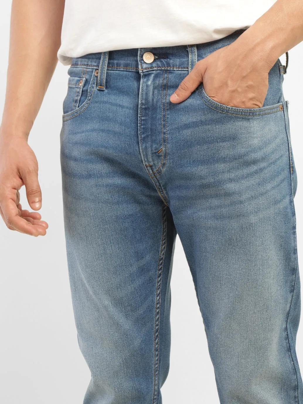 Men's 512 Blue Slim Tapered Fit Mid Rise Jeans LEVI'S