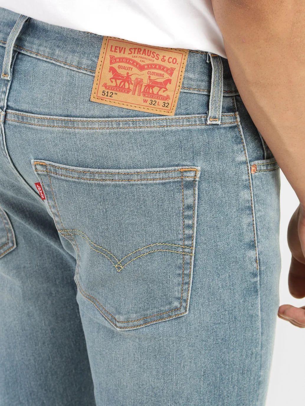 Men's 512 Blue Slim Tapered Fit Mid Rise Jeans LEVI'S
