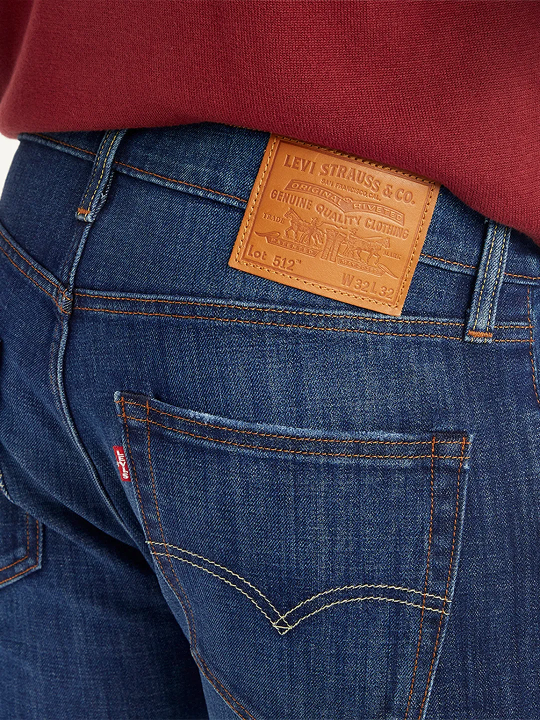 Men's 512 Blue Slim Tapered Fit Mid Rise Jeans LEVI'S