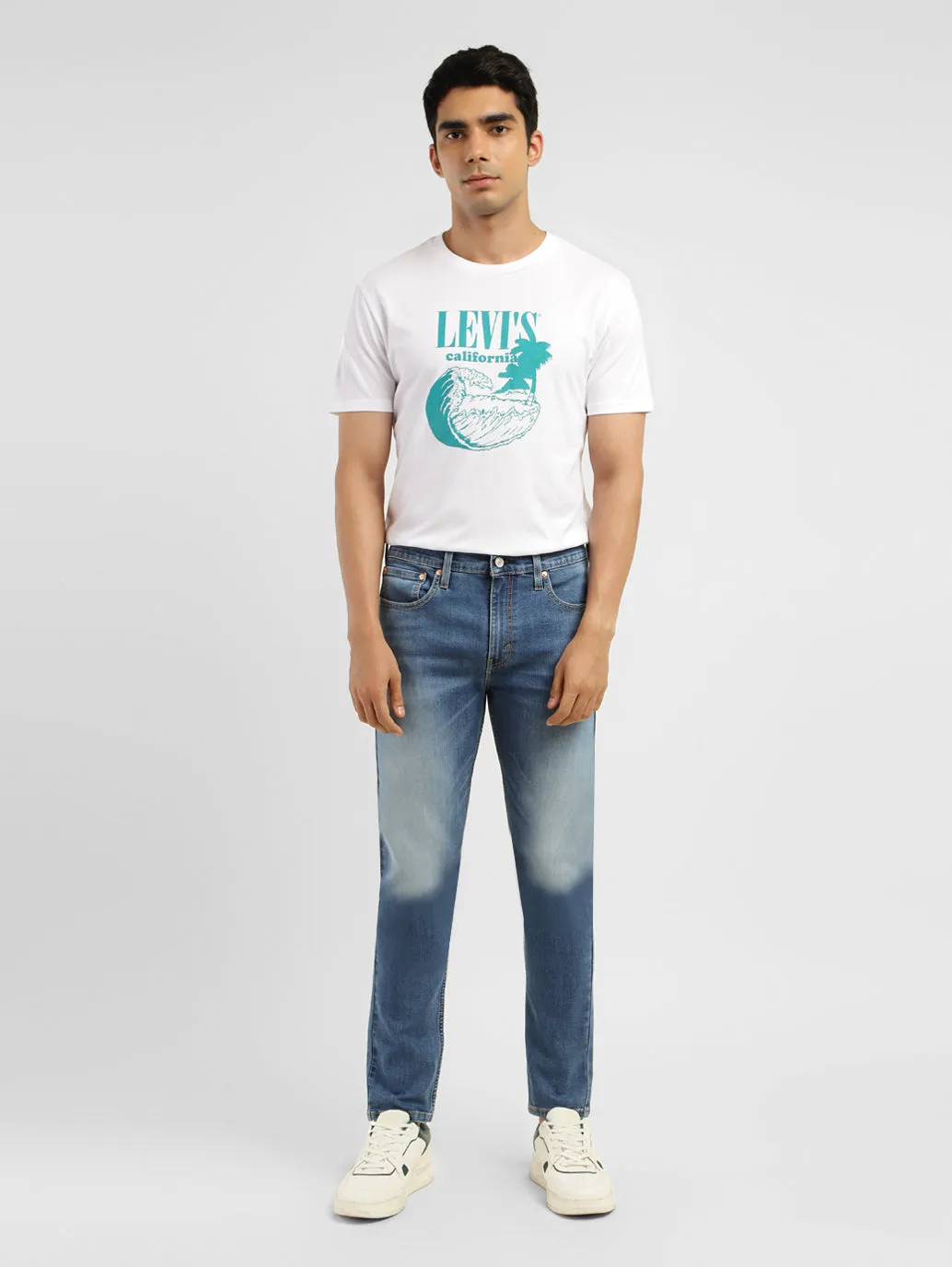 Men's 512 Blue Tapered Fit Mid Rise Jeans LEVI'S