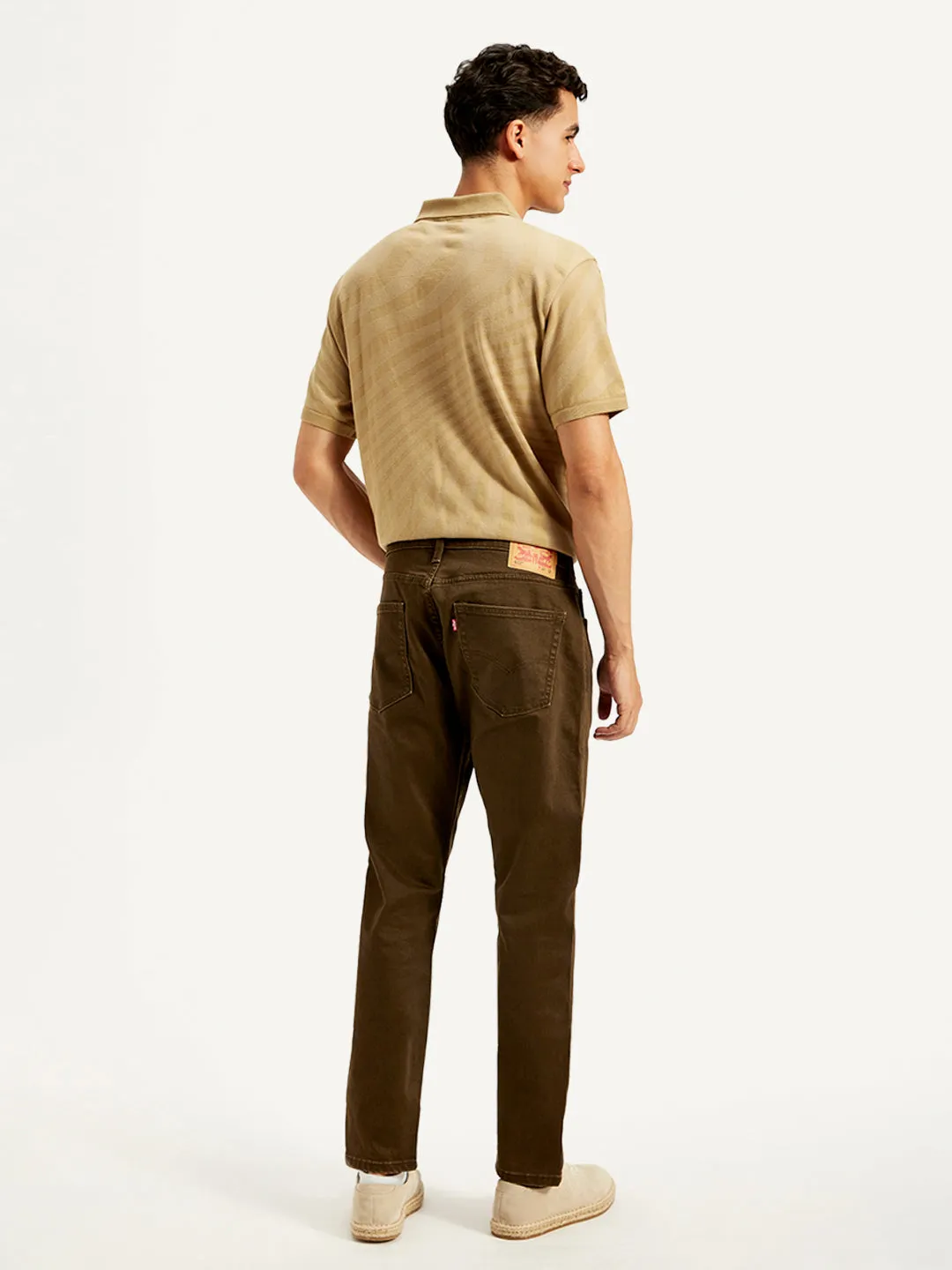 Men's 512 Brown Slim Tapered Fit Mid Rise Jeans LEVI'S