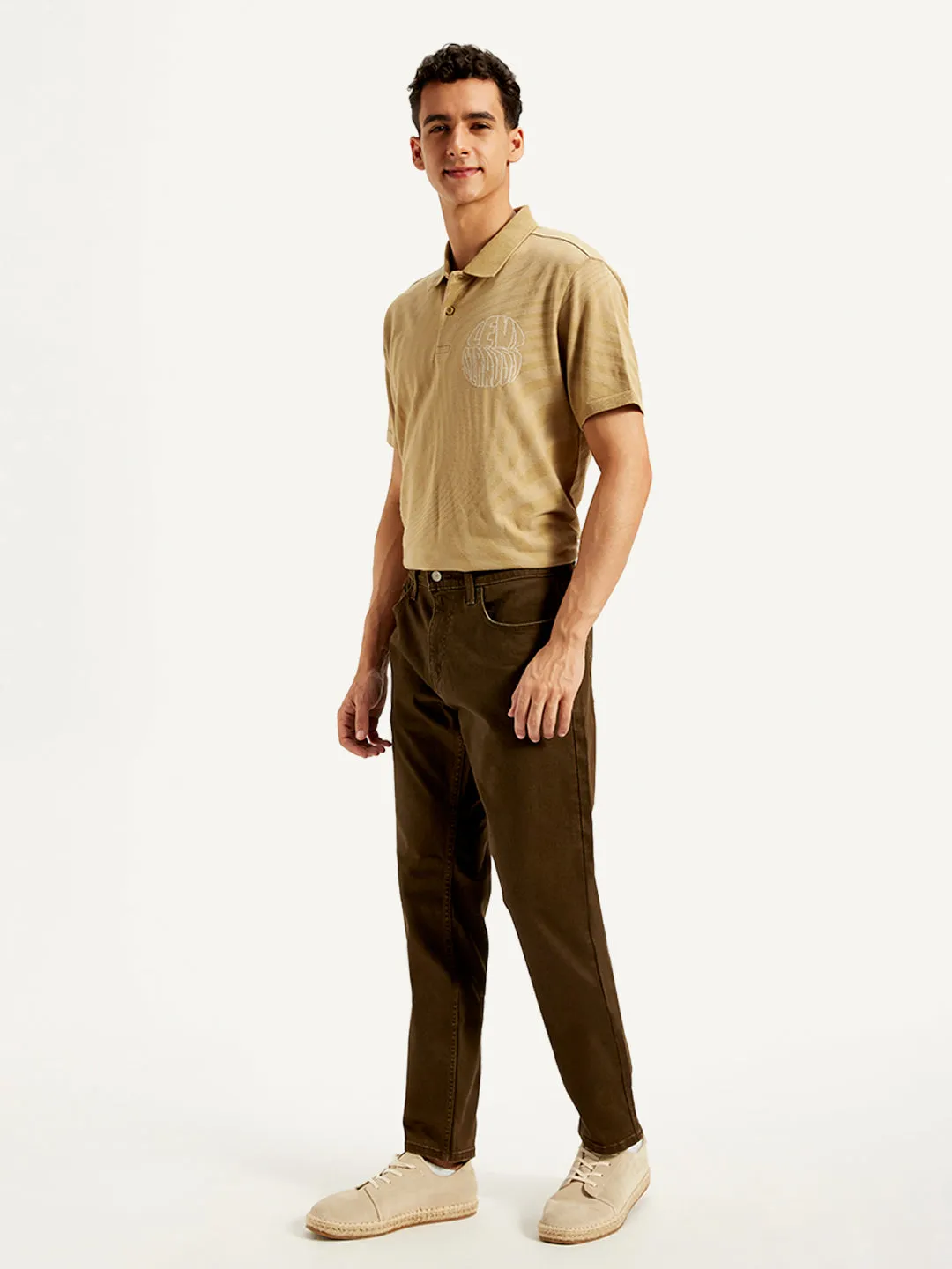 Men's 512 Brown Slim Tapered Fit Mid Rise Jeans LEVI'S