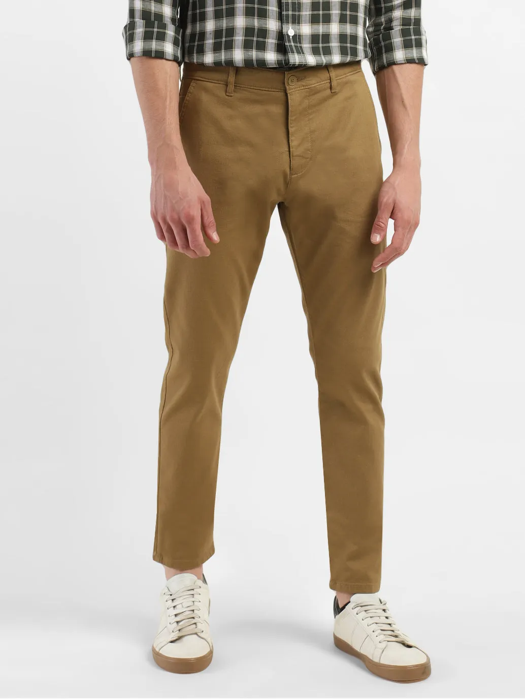Men's 512 Brown Slim Tapered Fit Trousers LEVI'S