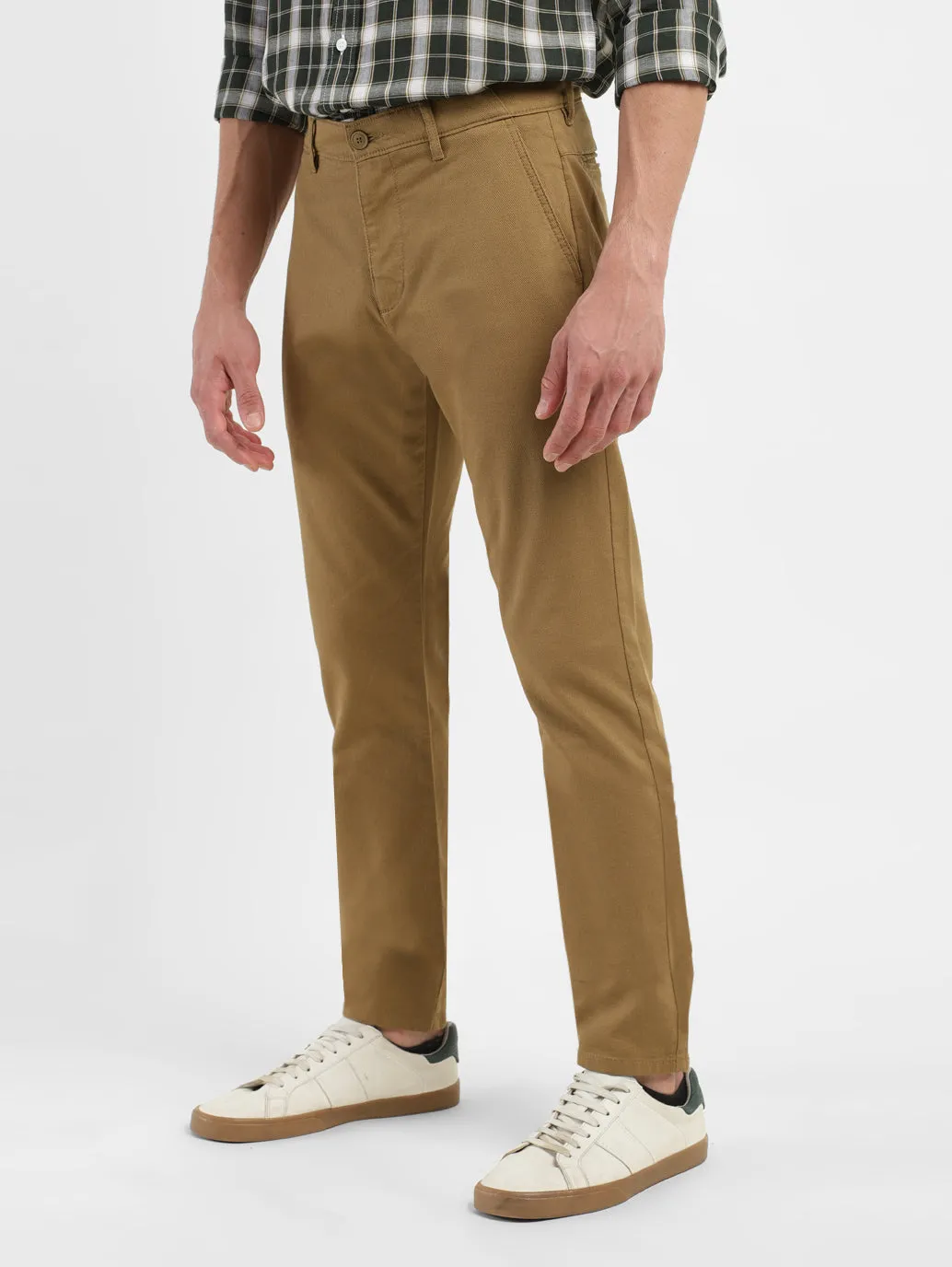 Men's 512 Brown Slim Tapered Fit Trousers LEVI'S