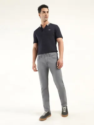Men's 512 Charcoal Grey Slim Tapered Fit Mid Rise Jeans LEVI'S