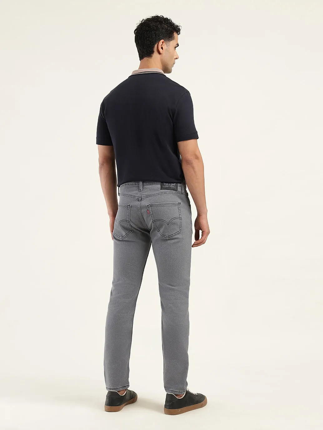 Men's 512 Charcoal Grey Slim Tapered Fit Mid Rise Jeans LEVI'S