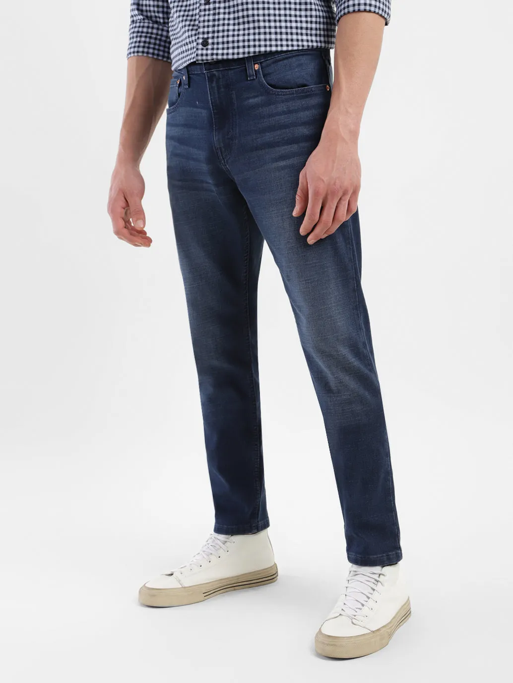 Men's 512 Dark Blue Slim Tapered Fit Mid Rise Jeans LEVI'S