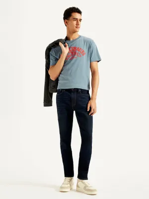 Men's 512 Dark Blue Slim Tapered Fit Mid Rise Jeans LEVI'S