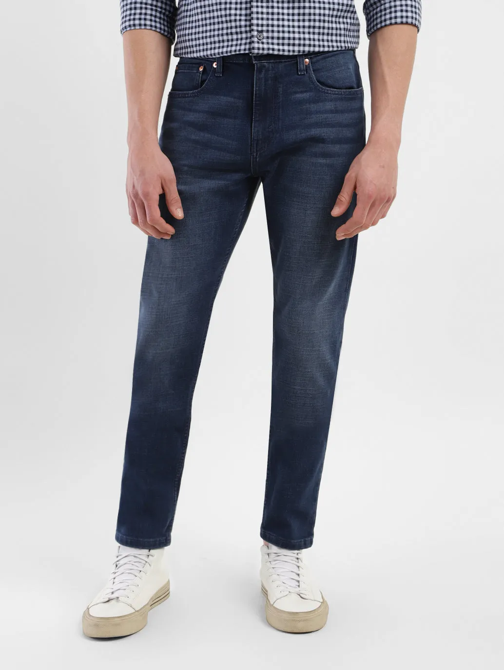Men's 512 Dark Blue Slim Tapered Fit Mid Rise Jeans LEVI'S