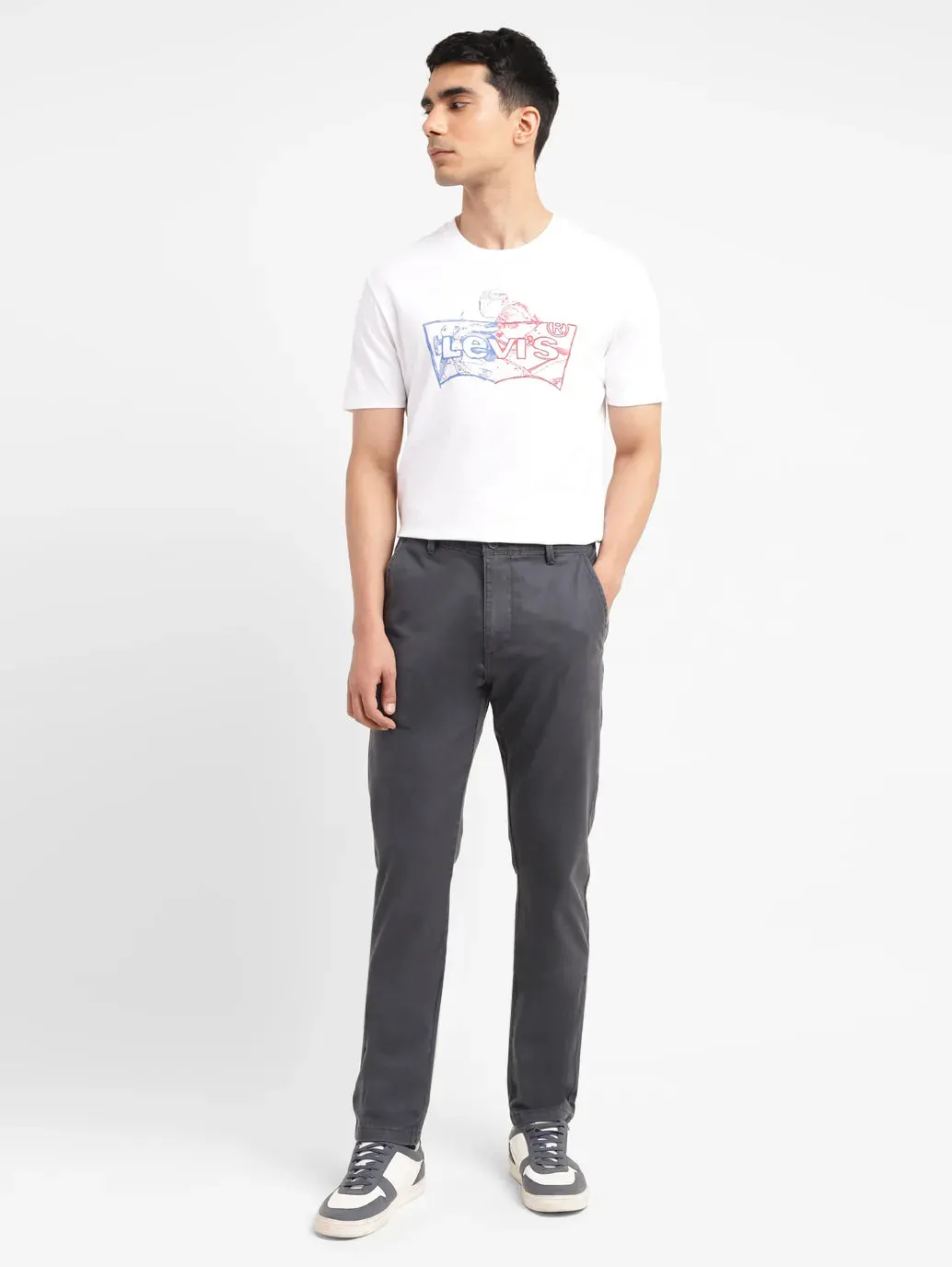 Men's 512 Grey Slim Tapered Fit chinos LEVI'S