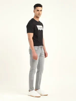 Men's 512 Grey Slim Tapered Fit Mid Rise Jeans LEVI'S