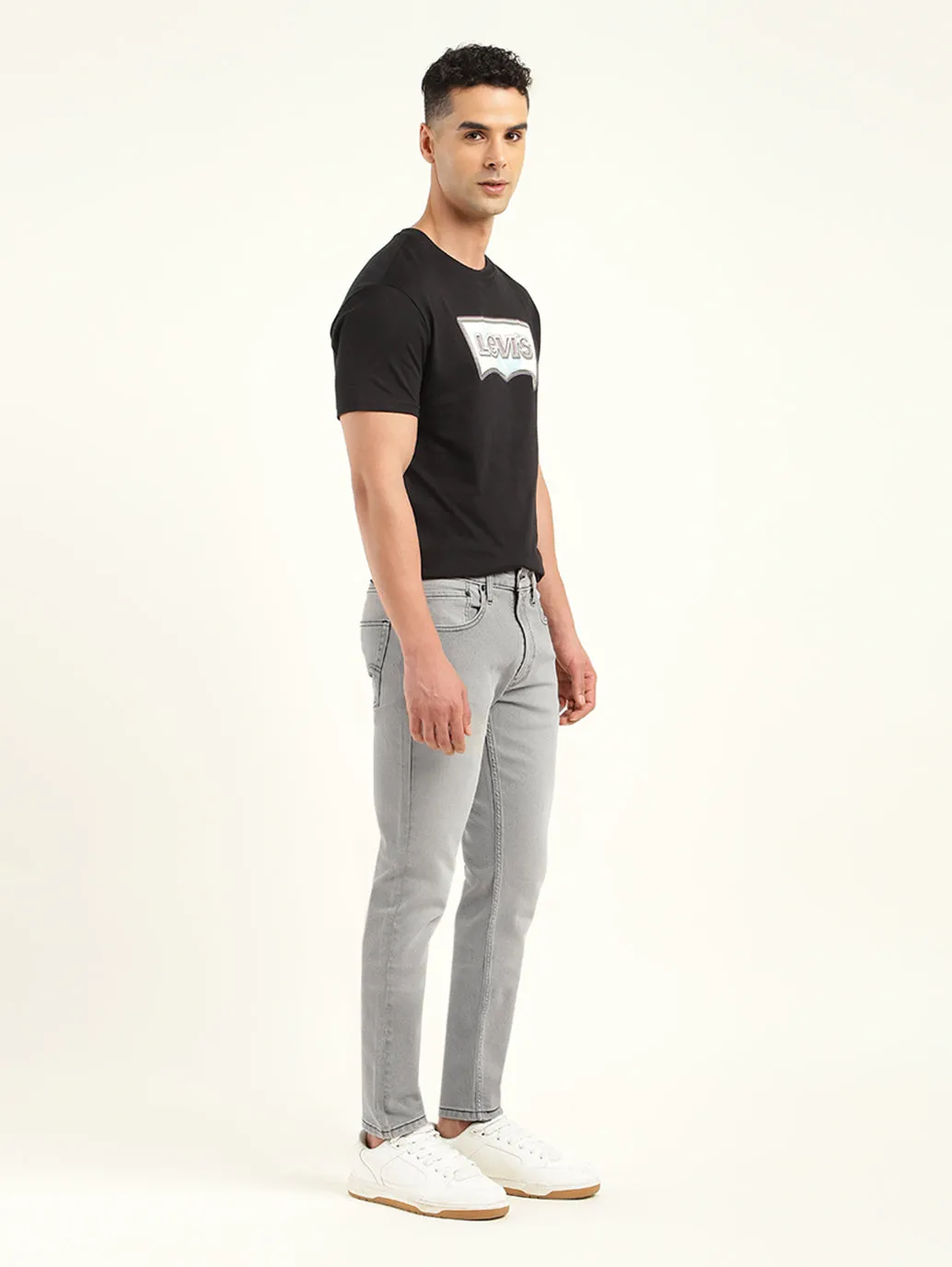 Men's 512 Grey Slim Tapered Fit Mid Rise Jeans LEVI'S