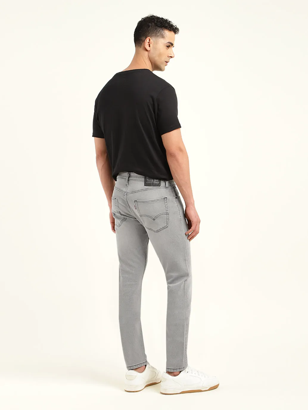 Men's 512 Grey Slim Tapered Fit Mid Rise Jeans LEVI'S