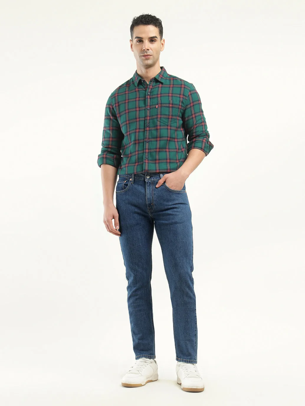 Men's 512 Indigo Slim Tapered Fit Mid Rise Jeans LEVI'S