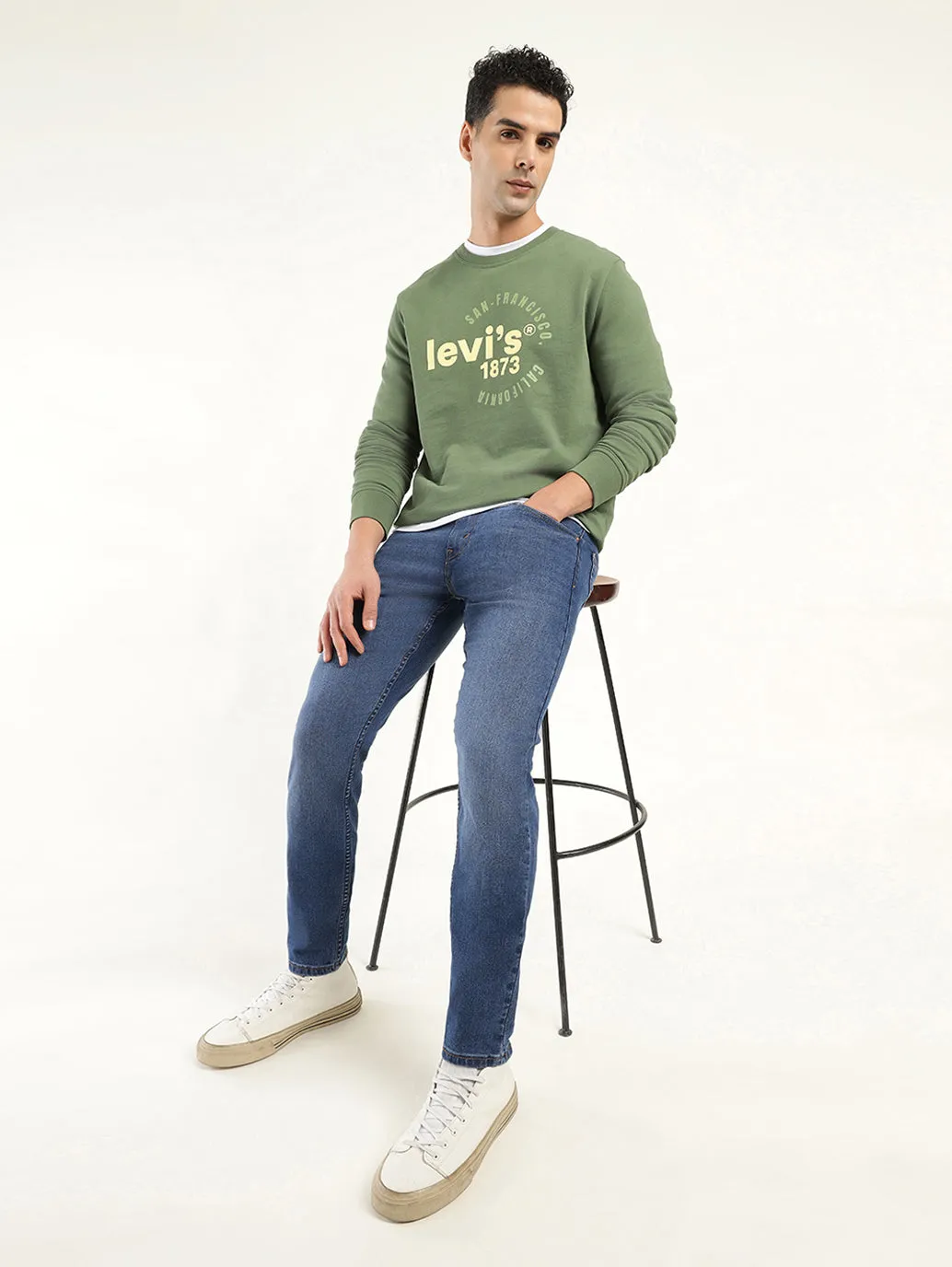 Men's 512 Indigo Slim Tapered Fit Mid Rise Jeans LEVI'S