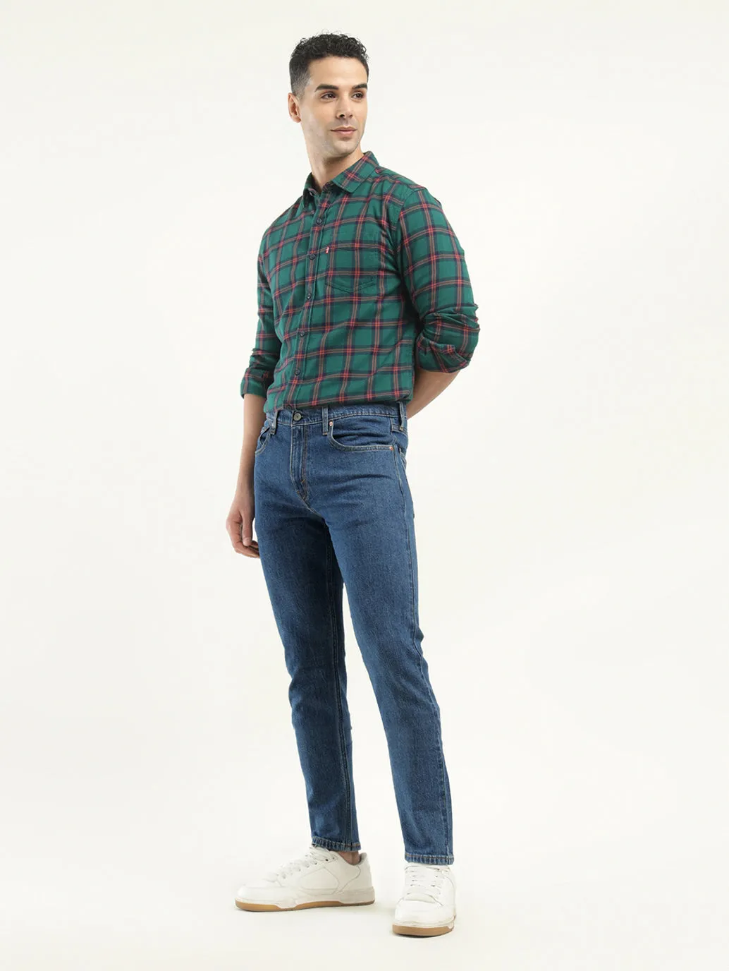 Men's 512 Indigo Slim Tapered Fit Mid Rise Jeans LEVI'S