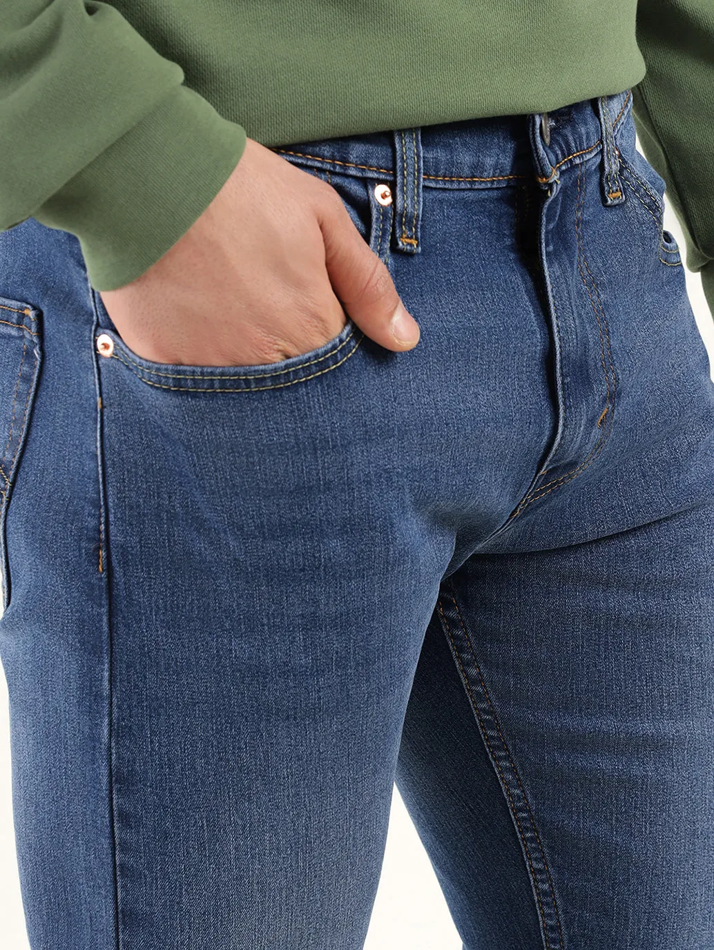 Men's 512 Indigo Slim Tapered Fit Mid Rise Jeans LEVI'S