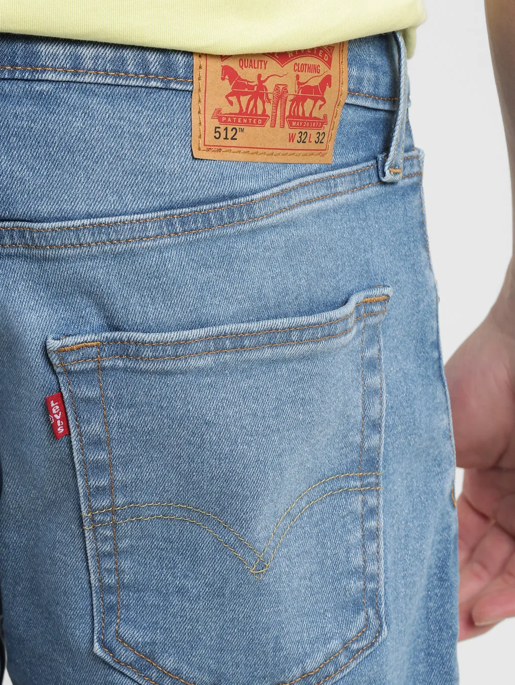 Men's 512 Light Blue Slim Tapered Fit Mid Rise Jeans LEVI'S