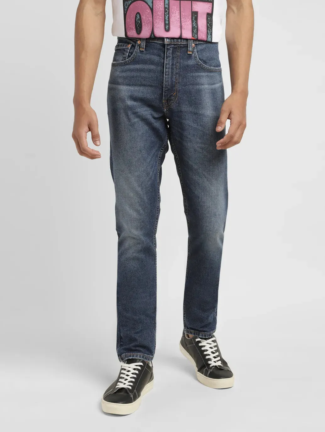 Men's 512 Mid Indigo Slim Tapered Fit Mid Rise Jeans LEVI'S