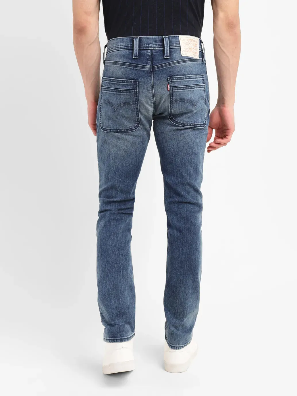 Men's 512 Mid Indigo Slim Tapered Fit Mid Rise Jeans LEVI'S