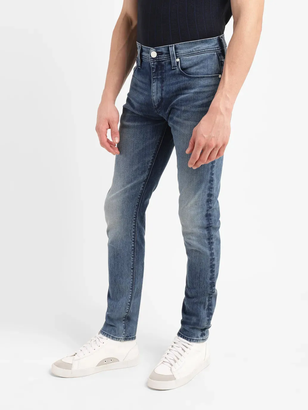 Men's 512 Mid Indigo Slim Tapered Fit Mid Rise Jeans LEVI'S
