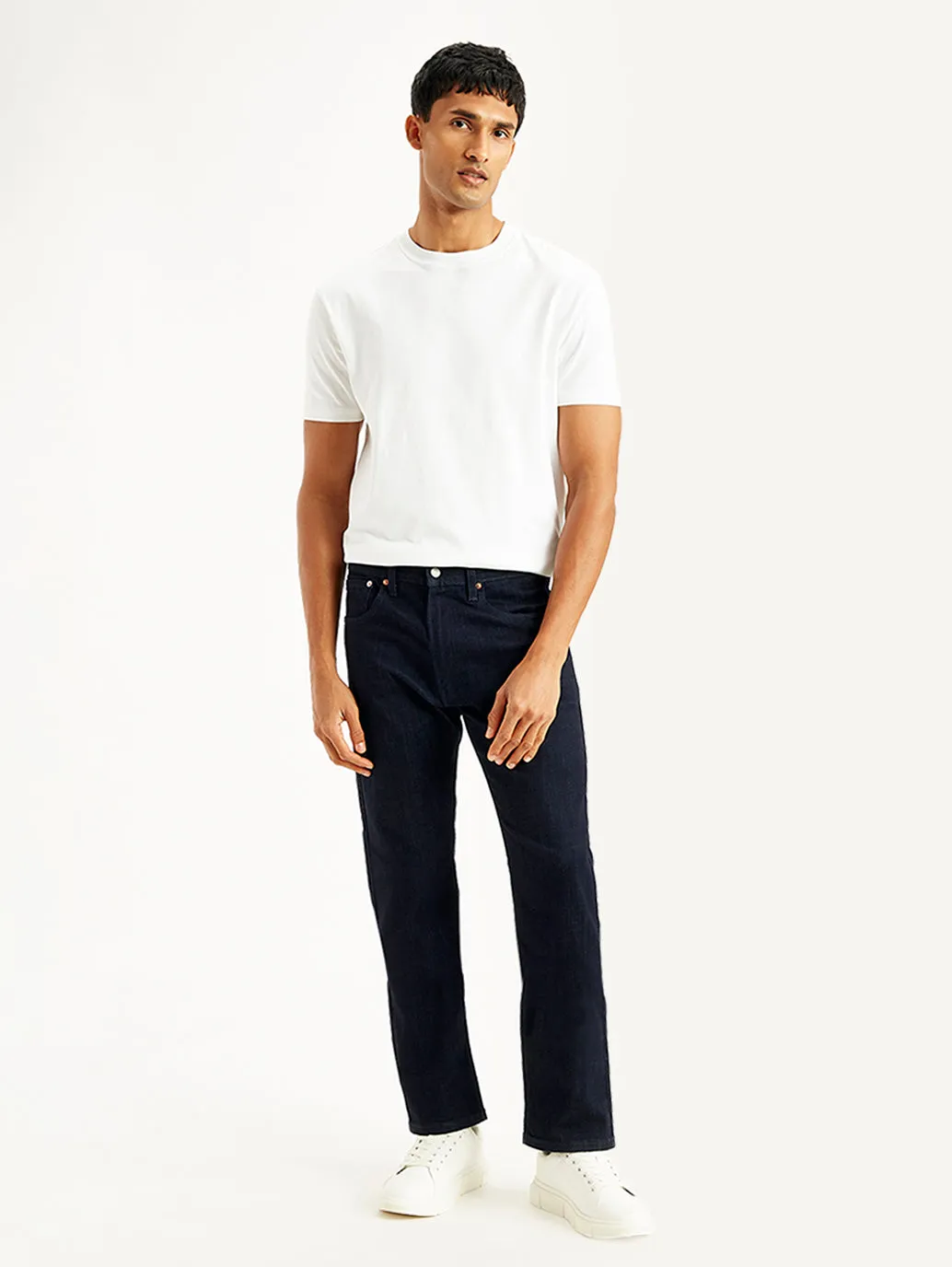 Men's 512 Navy Blue Slim Tapered Fit Mid Rise Jeans LEVI'S