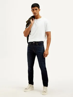 Men's 512 Navy Blue Slim Tapered Fit Mid Rise Jeans LEVI'S