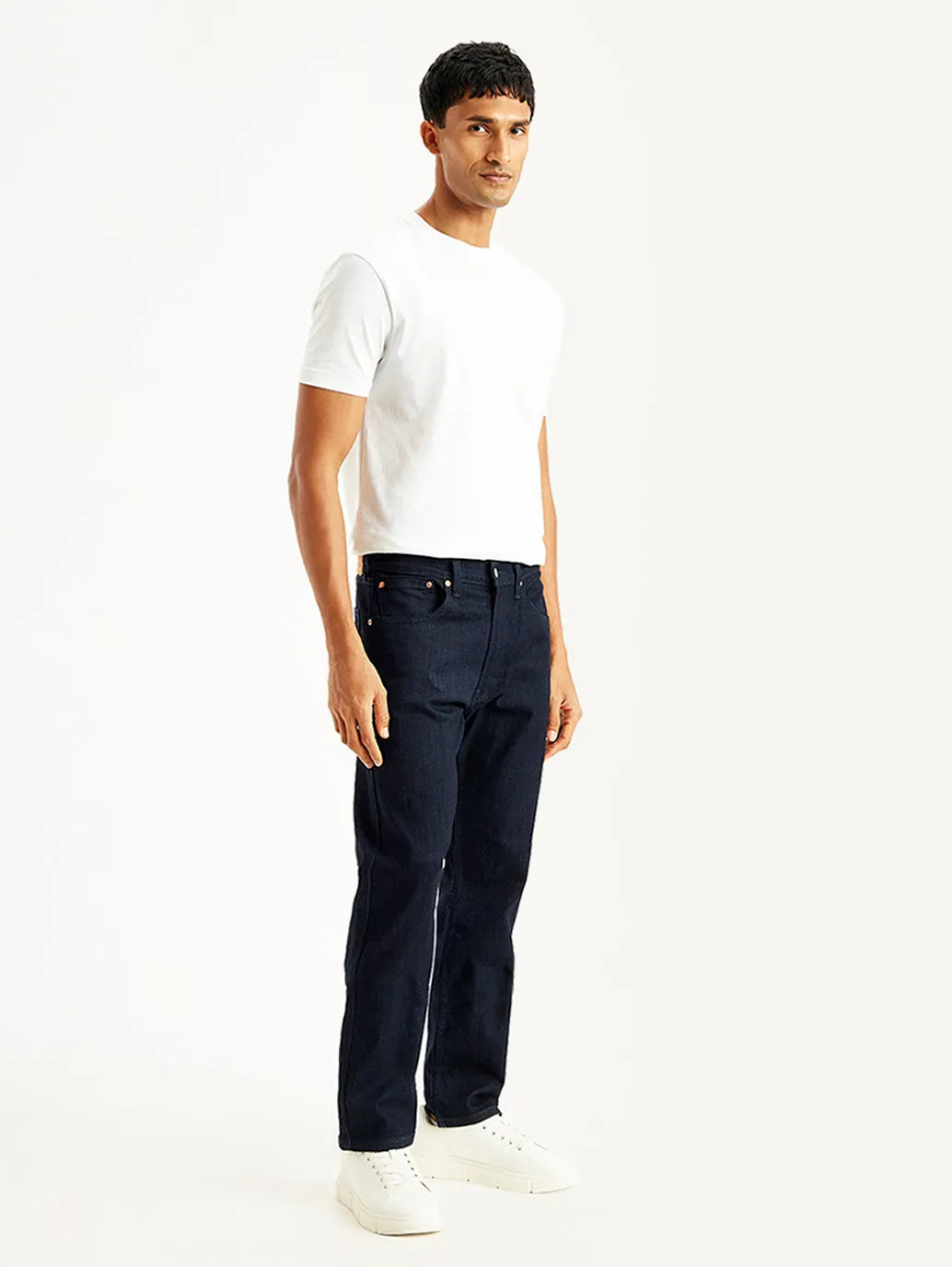Men's 512 Navy Blue Slim Tapered Fit Mid Rise Jeans LEVI'S