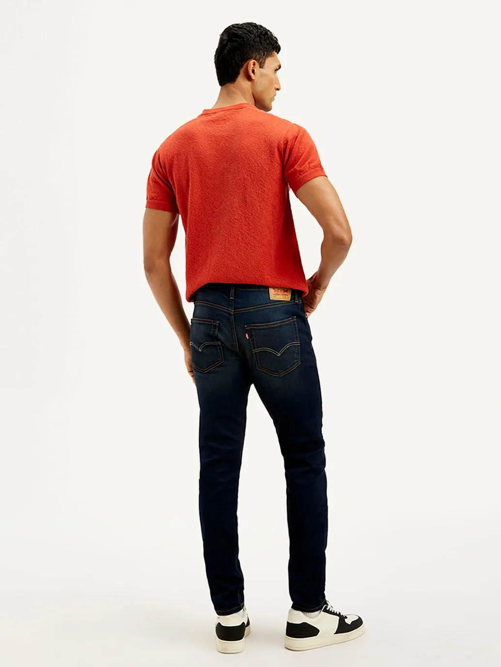 Men's 512 Navy Blue Slim Tapered Fit Mid Rise Jeans LEVI'S